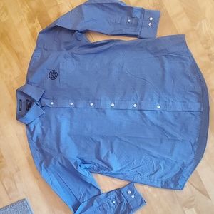 Lands End SIG button down shirt/ blue size 16.5x35